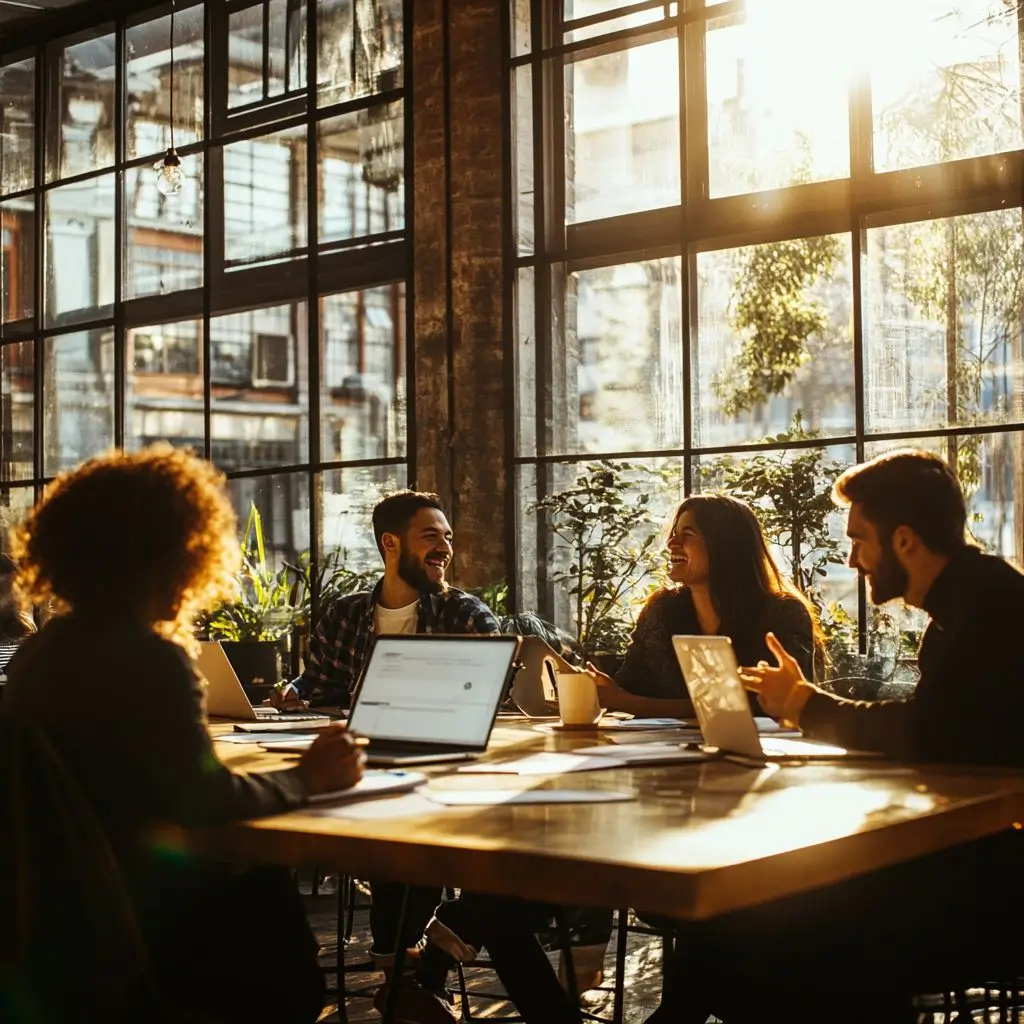 Laptop showing business analytics